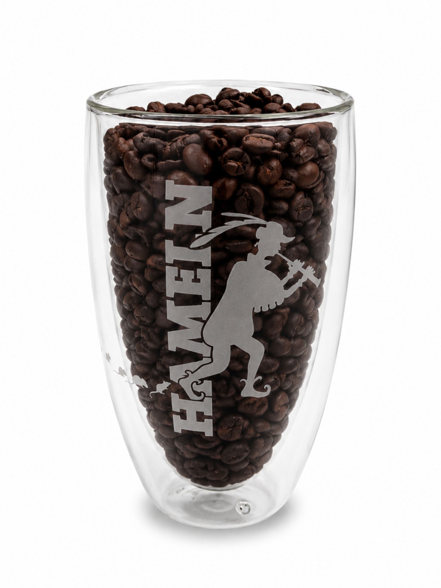 Latte-Macchiato-Glas Hameln 350ml mit Rattenfänger-Motiv