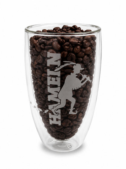Latte-Macchiato-Glas Hameln 350ml mit Rattenfänger-Motiv