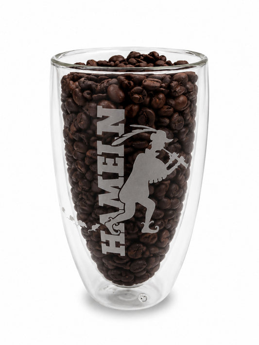 Latte-Macchiato-Glas Hameln 350ml mit Rattenfänger-Motiv