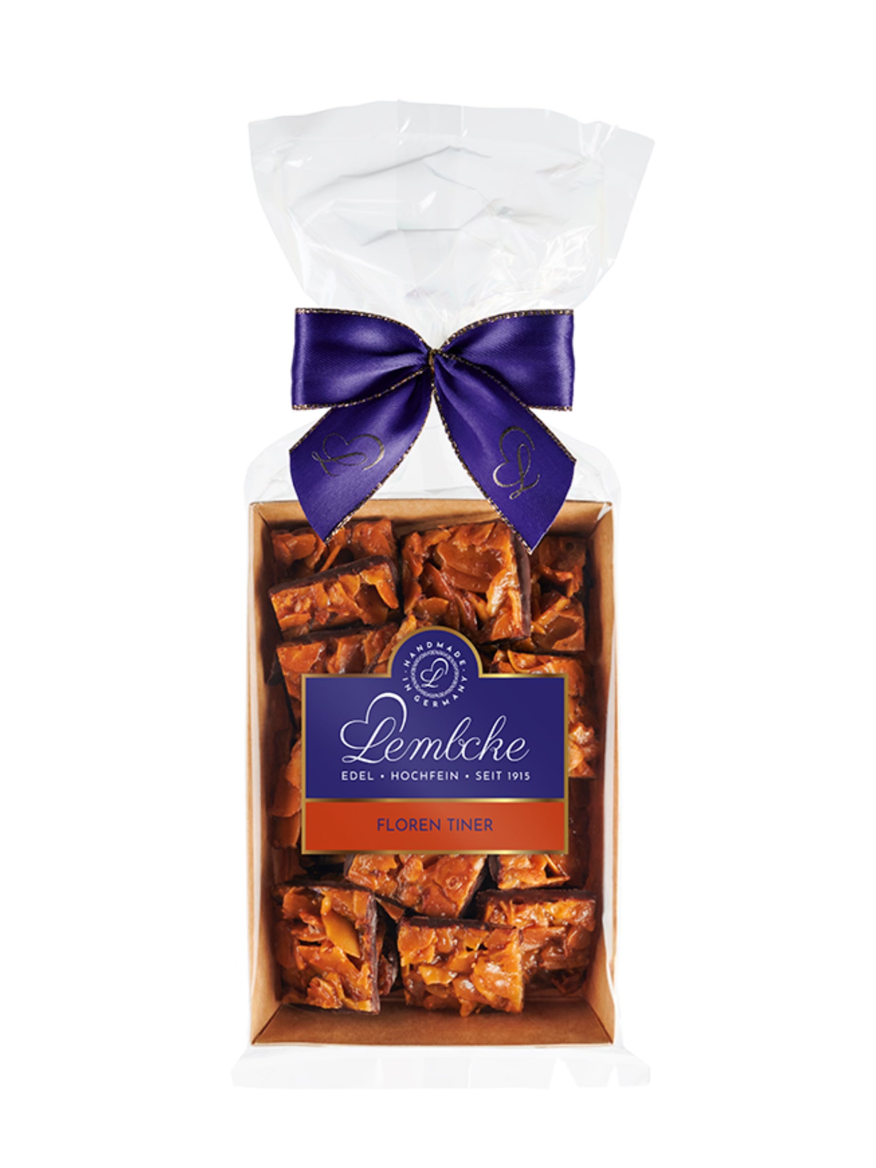 Lembcke Floren Tiner – Nusskonfekt mit Zartbitterschokolade und Karamell.