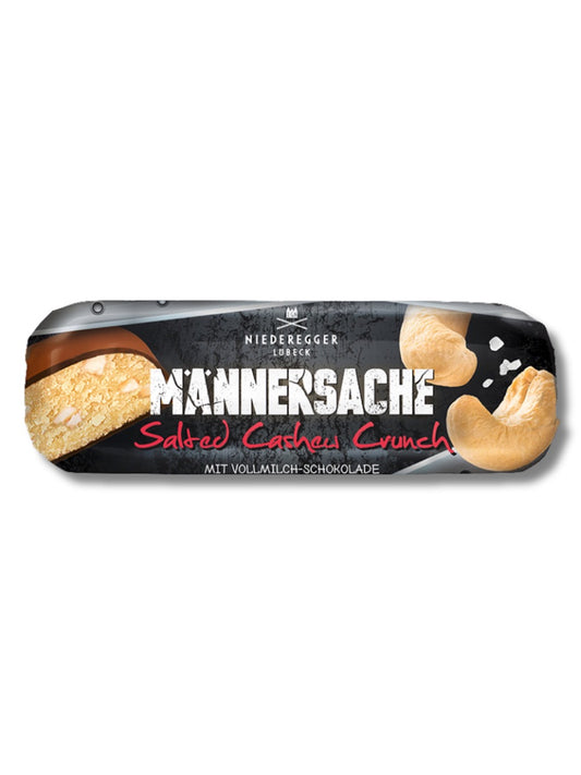 Niederegger Vollmilch-Brot Salted Cashew Crunch 125 g – Marzipan mit gesalzenen Cashewkernen und Karamell in Vollmilchschokolade, erhältlich bei Dreyer Confiserie Hameln.