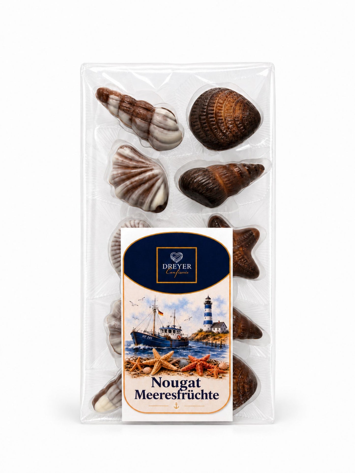Nougat Meeresfrüchte 125g Dreyer Confiserie Schokoladen-Pralinen