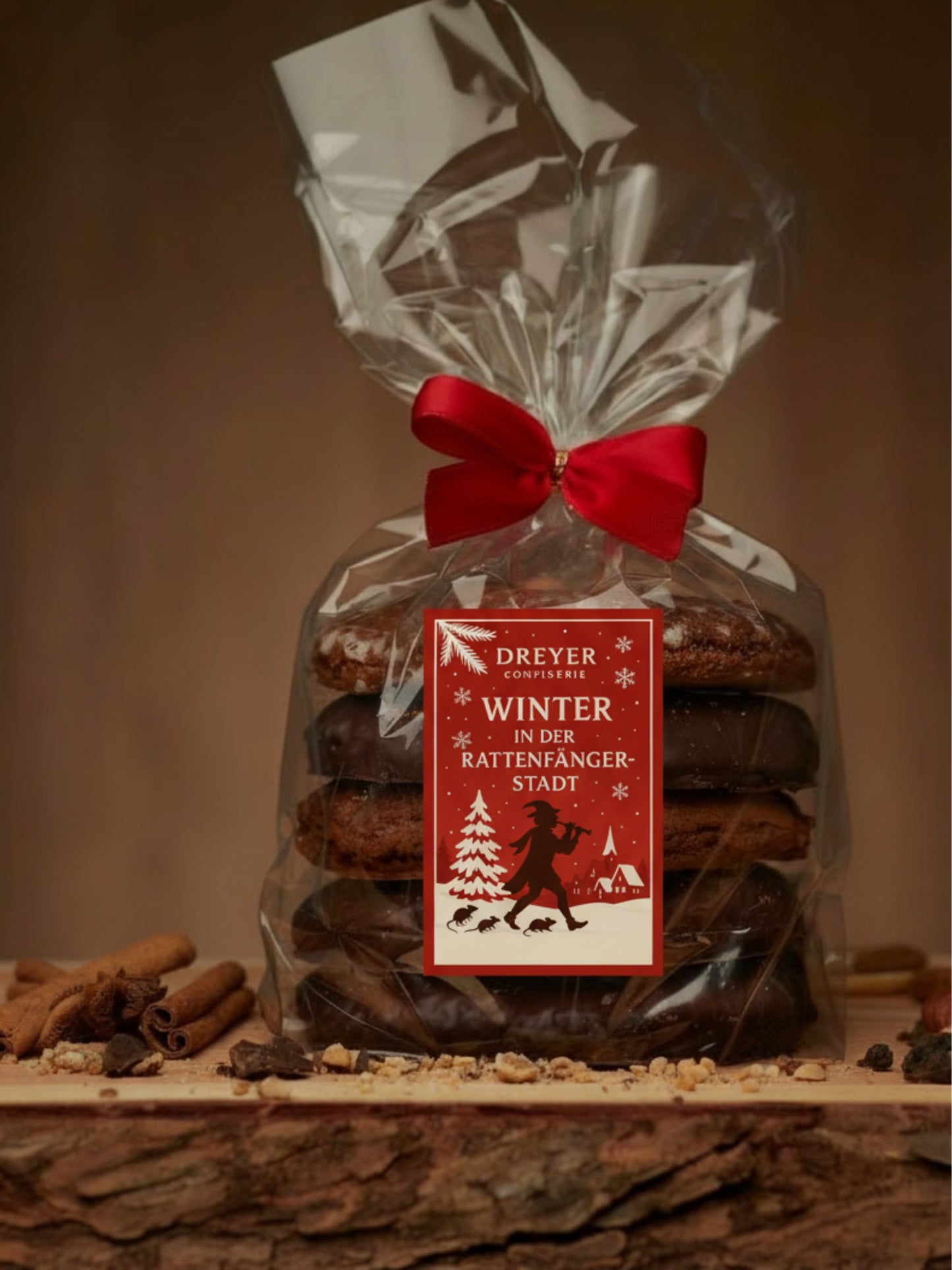 Nürnberger Elisen-Lebkuchen gemischt 400 g – handwerklich gefertigte Lebkuchen mit 35 % Nussanteil, dreifach sortiert in schokoliert, weiß glasiert und natur, erhältlich in der Dreyer Confiserie in der Rattenfängerstadt Hameln.