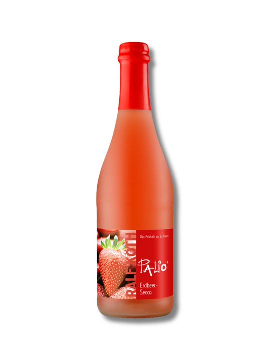 Palio Erdbeer Secco von Wein & Secco Köth – aromatisierter weinhaltiger Cocktail mit fruchtigem Erdbeergeschmack, erhältlich in der Dreyer Confiserie in der Rattenfängerstadt Hameln.