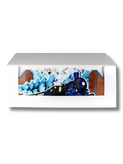 PETERS AdventsExpress Adventskalender 300 g – teilweise ausgepackt.