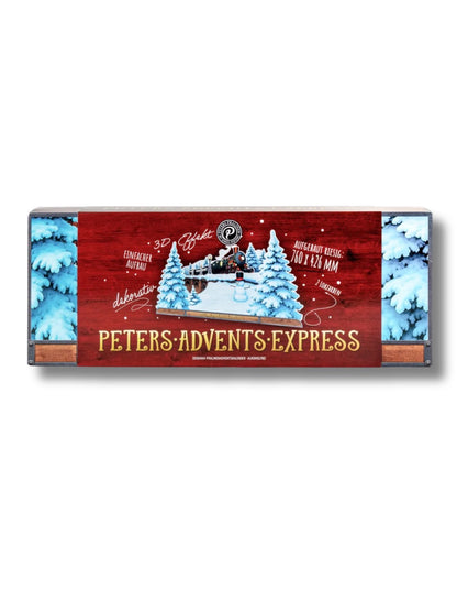 PETERS AdventsExpress Adventskalender 300 g – Verpackung.