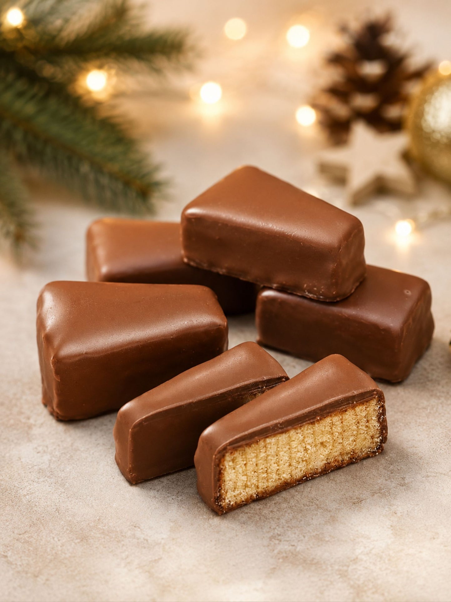 Produktfoto von Baumkuchen-Spitzen Vollmilch 100g Grand Cru auf Tisch
