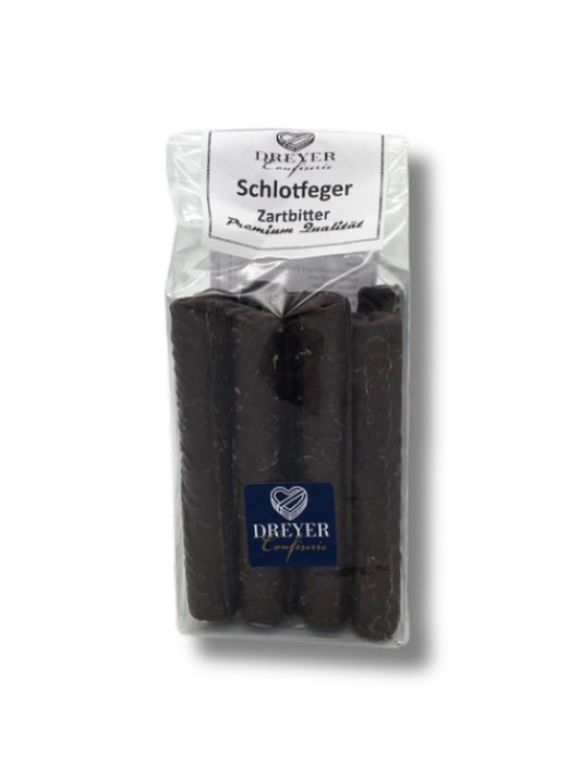 Dreyer Confiserie Schlotfeger Zartbitter – Waffelgebäck mit dunkler Schokolade aus Hameln.
