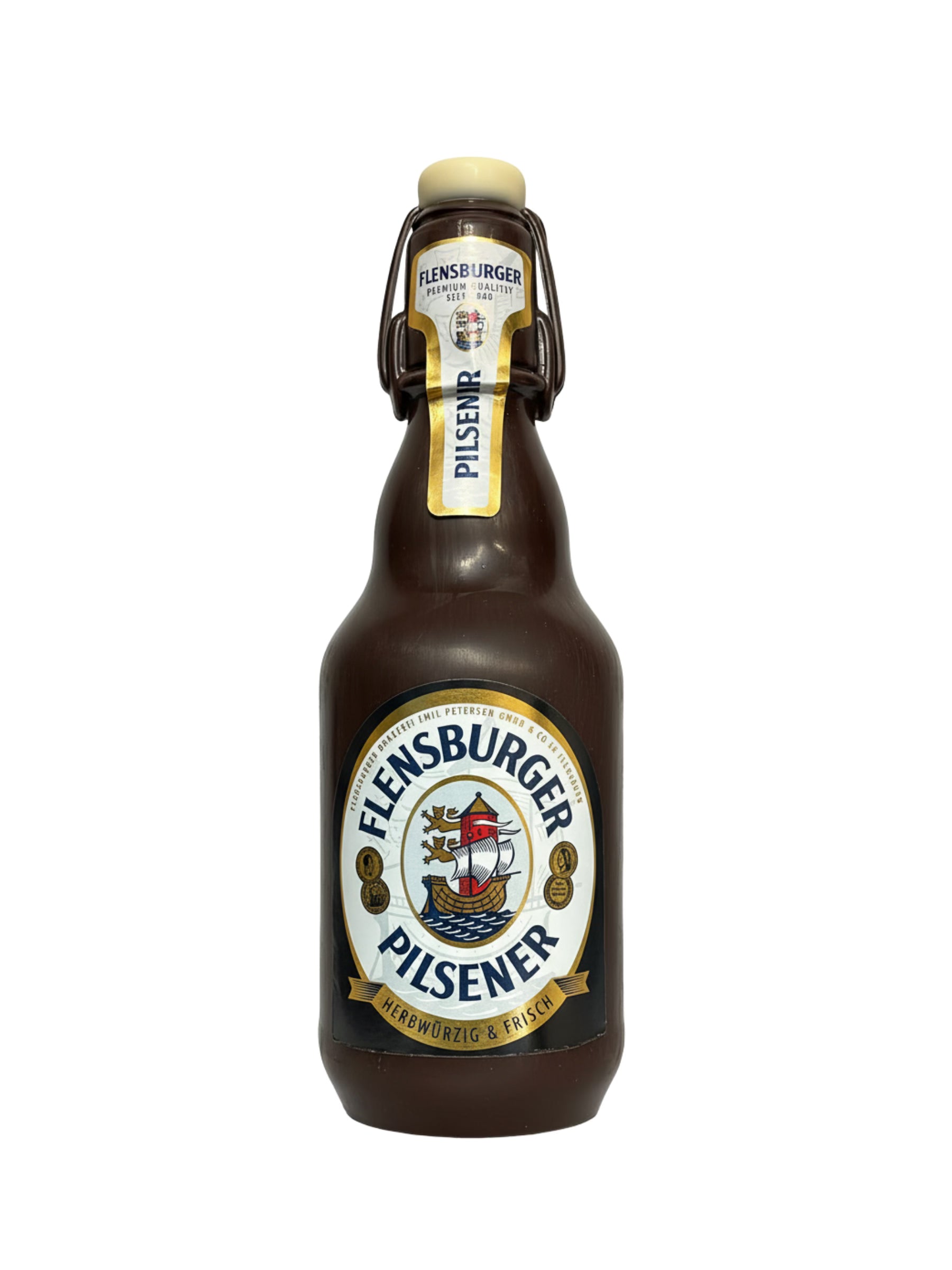 Schokoladen Bierflasche Flensburger aus Zartbitterschokolade 130g