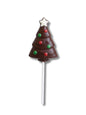 Schokoladen Weihnachts Lolli „Baum“ Zartbitter 30g von Meynendonckx dunkler Schokoladen-Lolli in Tannenbaumform mit farbiger Dekoration, erhältlich in der Dreyer Confiserie in der Rattenfängerstadt Hameln.