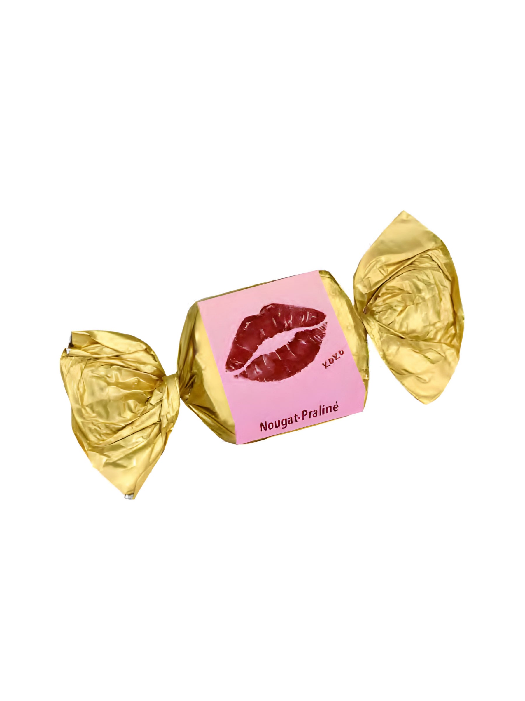 Wagner Pralinen Kuss Nougat-Happen in Vollmilchschokolade 25 g, einzeln verpackte Nougat-Praline in goldener Folie erhältlich in der Dreyer Confiserie aus der Rattenfängerstadt Hameln. 