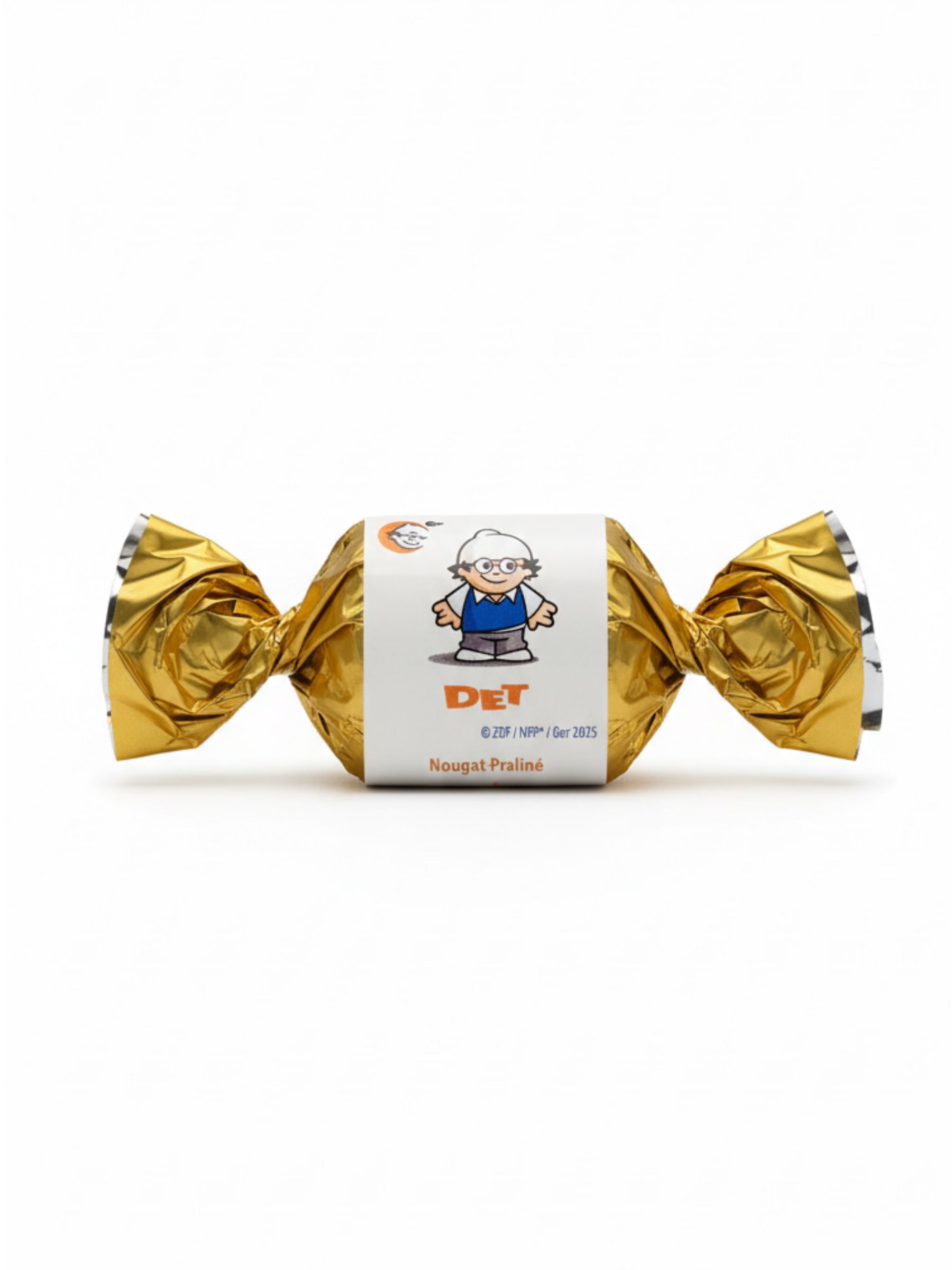 Wagner Pralinen Mainzelmännchen Det Nougat Praline erhältlich in der Dreyer Confiserie Hameln.