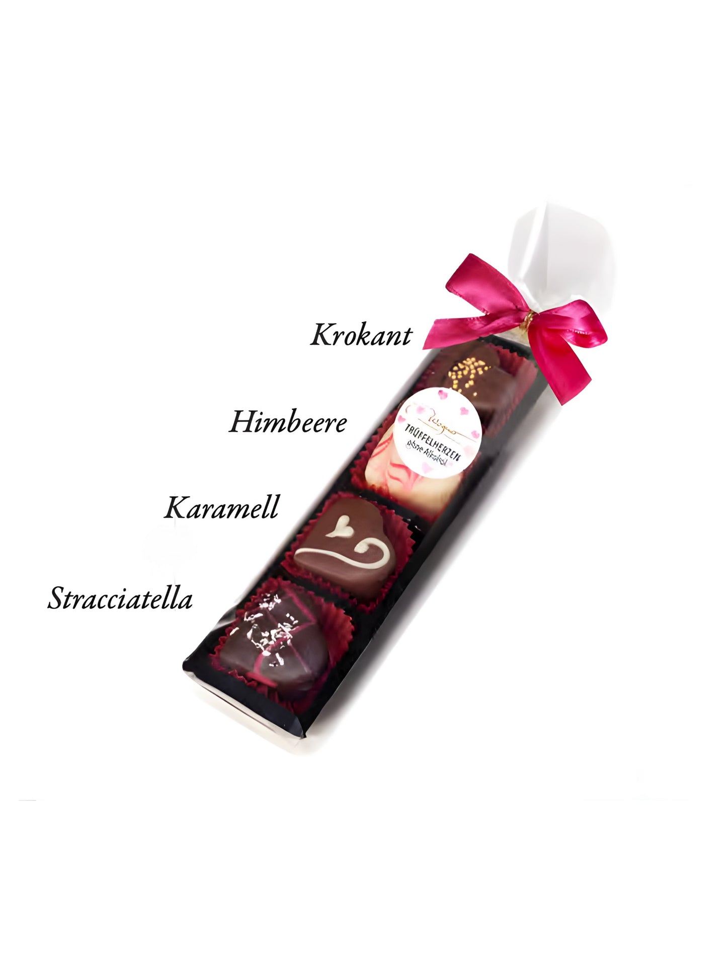 Wagner Pralinen Trüffel-Herzen ohne Alkohol 45g in Blisterverpackung erhältlich in der Dreyer Confiserie aus der Rattenfängerstadt Hameln. 