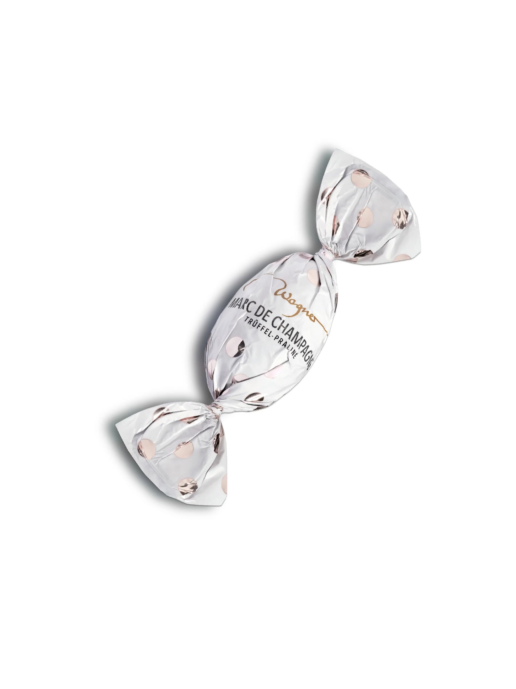 Trüffel-Osterei Marc de Champagne von Wagner, edle Vollmilchschokolade mit feiner Champagner-Trüffelfüllung, erhältlich in der Confiserie Dreyer.