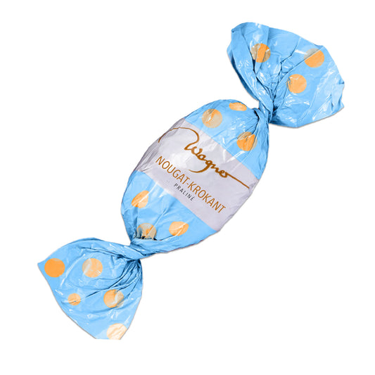Trüffel-Osterei Nougat-Krokant von Wagner – Zartbitterschokolade mit knuspriger Nougat-Trüffelfüllung, erhältlich in der Confiserie Dreyer in der Rattenfängerstadt Hameln. Perfekt für das Osterfest!