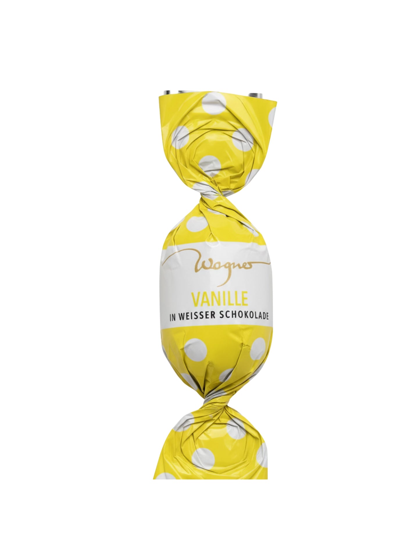Wagner Trüffel-Osterei Vanille 22g aus weißer Schokolade mit feiner Vanillenote, cremige Osterpraline für das Osternest, erhältlich in der Dreyer Confiserie in Hameln.