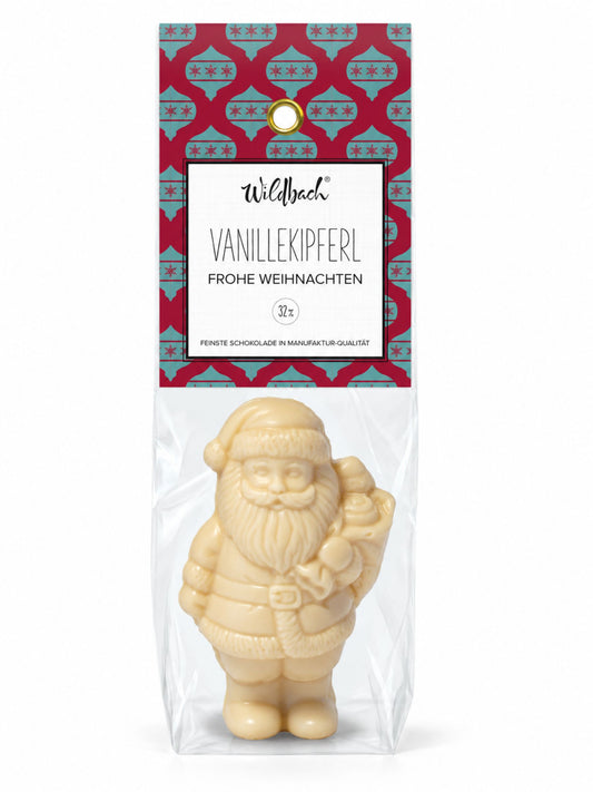 Weihnachtsmann Weiße Schokolade Vanillekipferl 40g von Wildbach